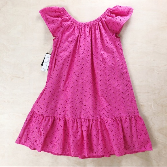 crown & ivy Dresses & Skirts - NWT Crown & Ivy Pink Eyelet Off Shoulder Dress